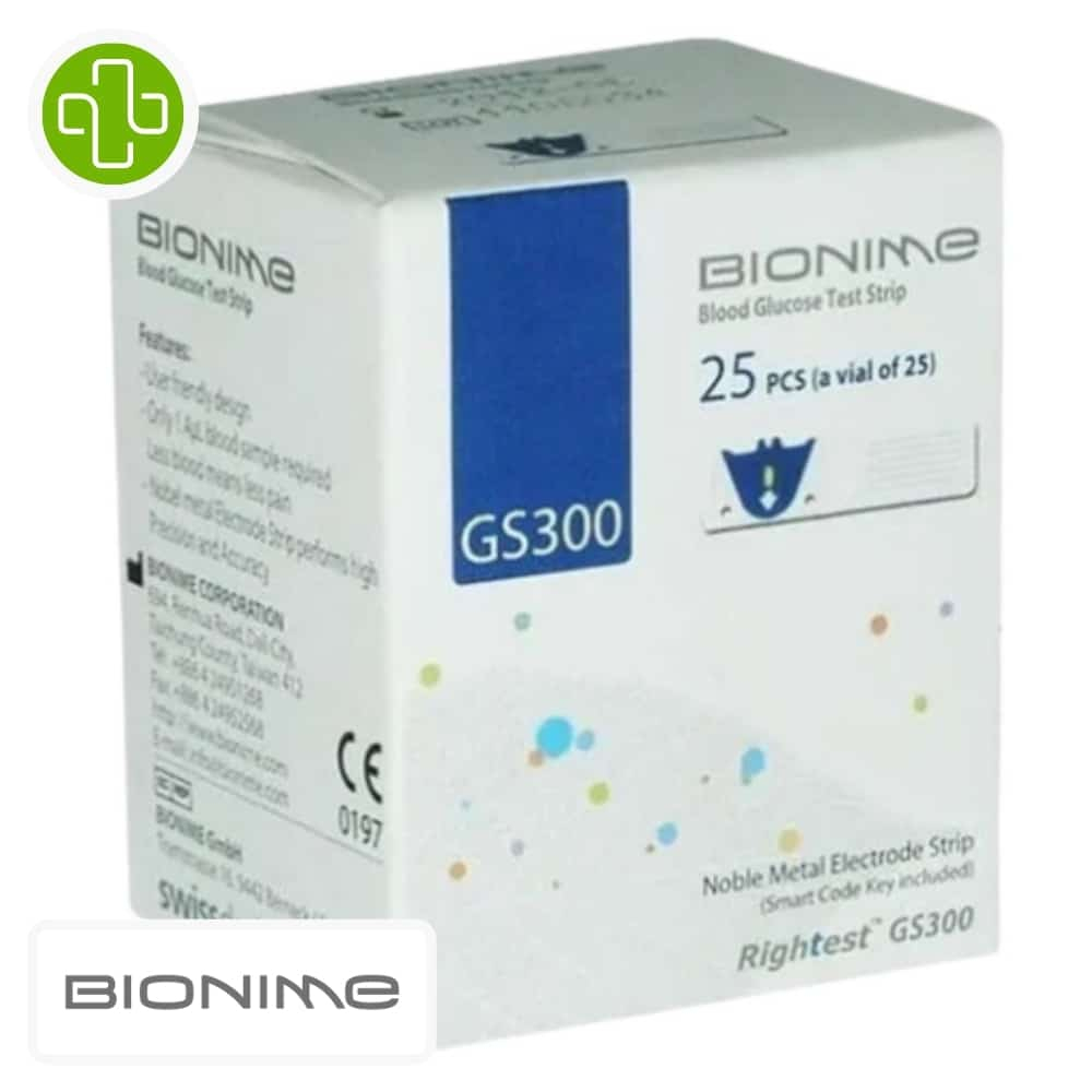 Bionime Bandelettes GS300 — 25 unités