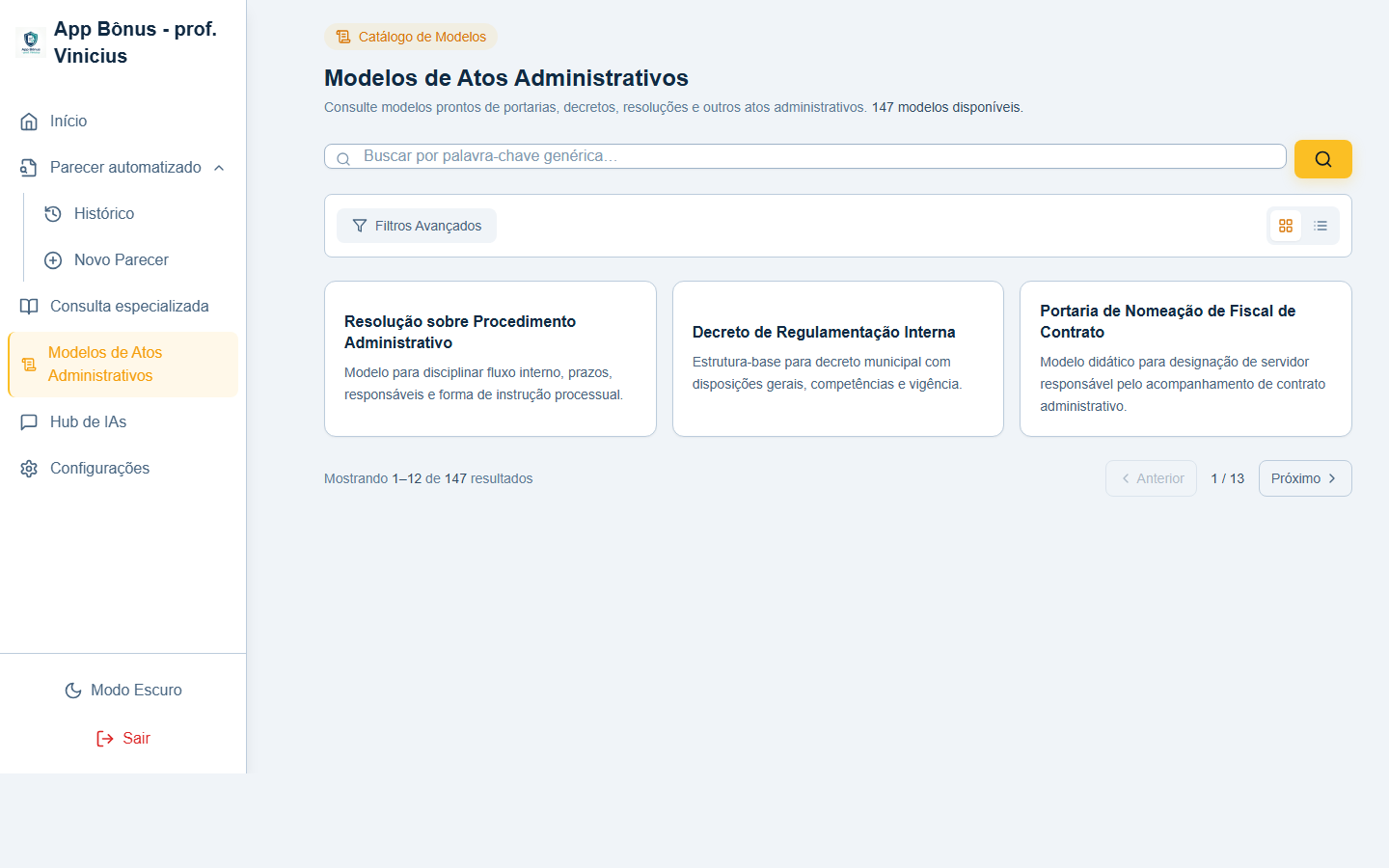 Banco com mais de 1000 modelos prontos de atos administrativos para uso imediato