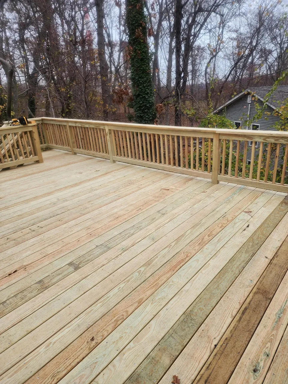 Pressure-treated deck: Parisi Home Improvement deck project, photo 2