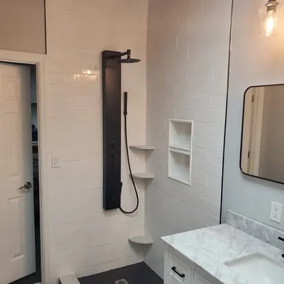 Tub-to-shower conversion: Parisi Home Improvement bathroom project, photo 2