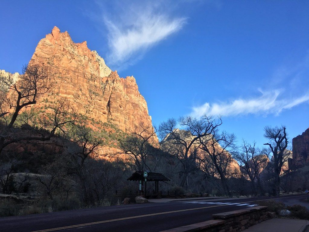 Riding the Zion Canyon Scenic Drive Shuttle, Zion National Park