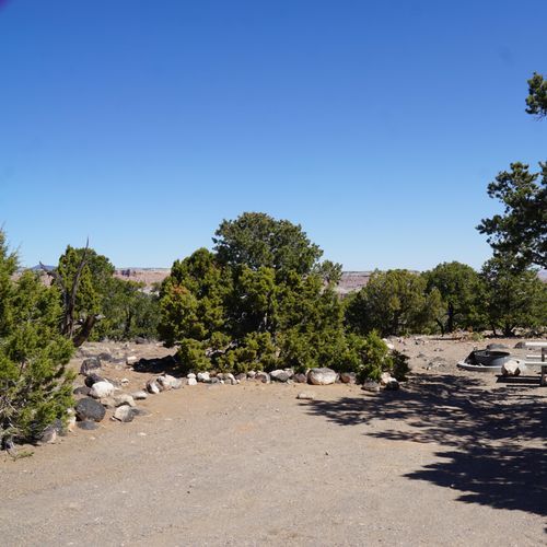 Primitive campsites at Cathedral Campground