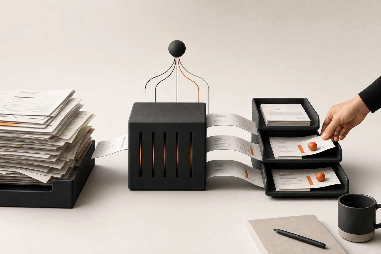 Editorial illustration for Build an AI Exception Queue for Invoices and Expenses