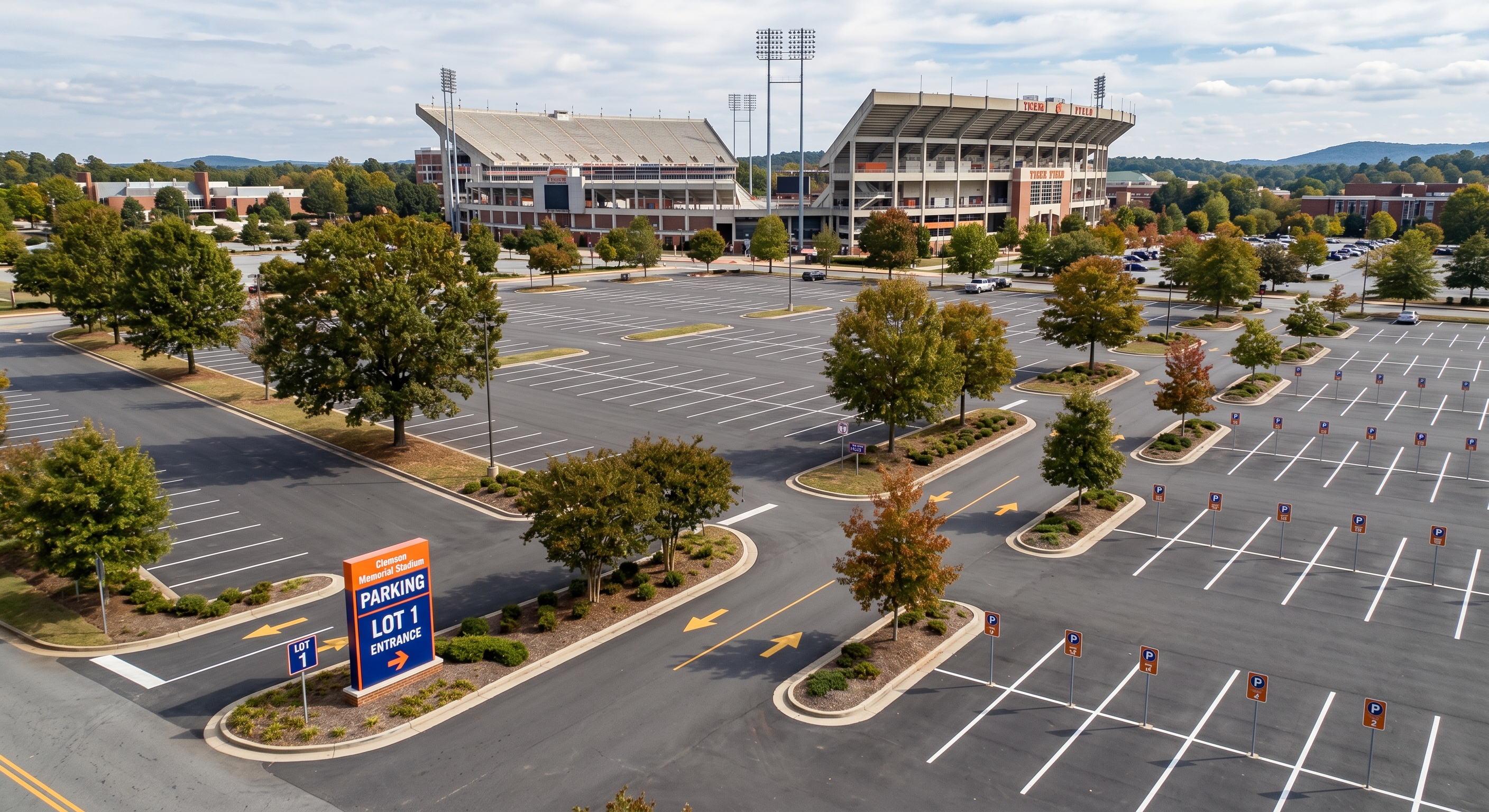Parking options near Clemson Memorial Stadium