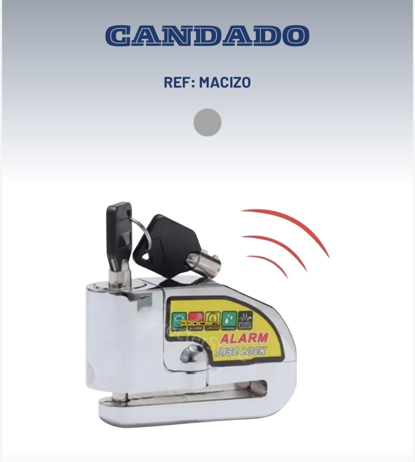 CANDADO CON ALARMA