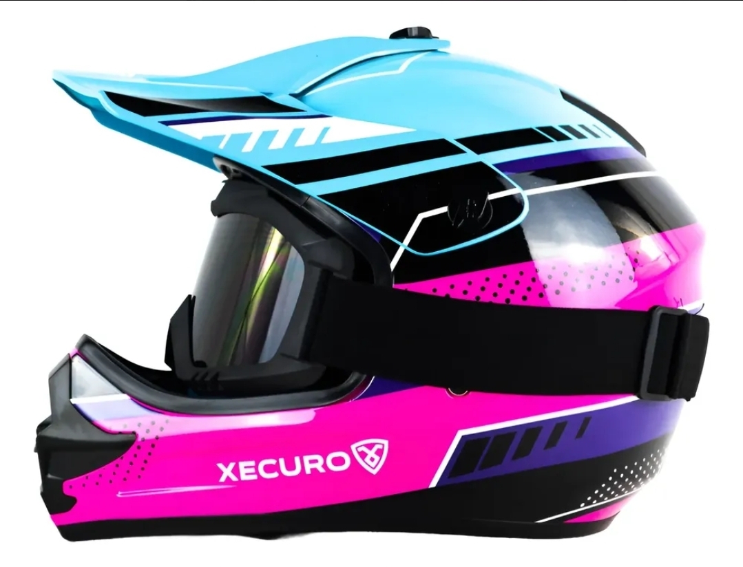 Casco niño XR-003 Cross Pink/Blue (Off-Road)