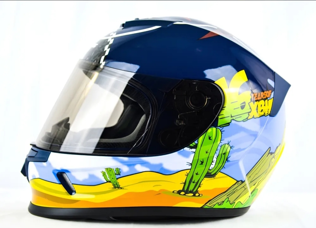 Casco niño certificado XR-002 Moto Blue