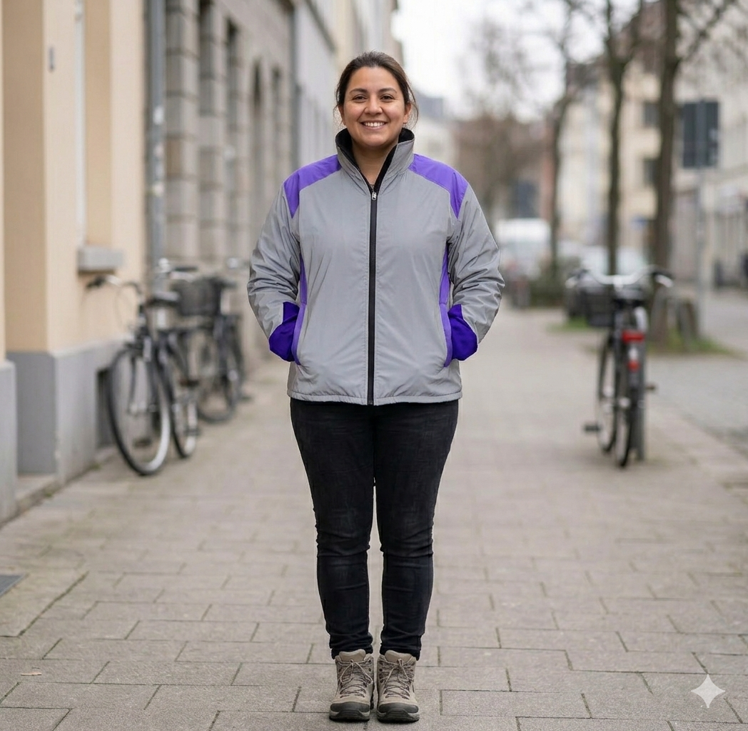 Chaqueta Reflectiva Dama Morado