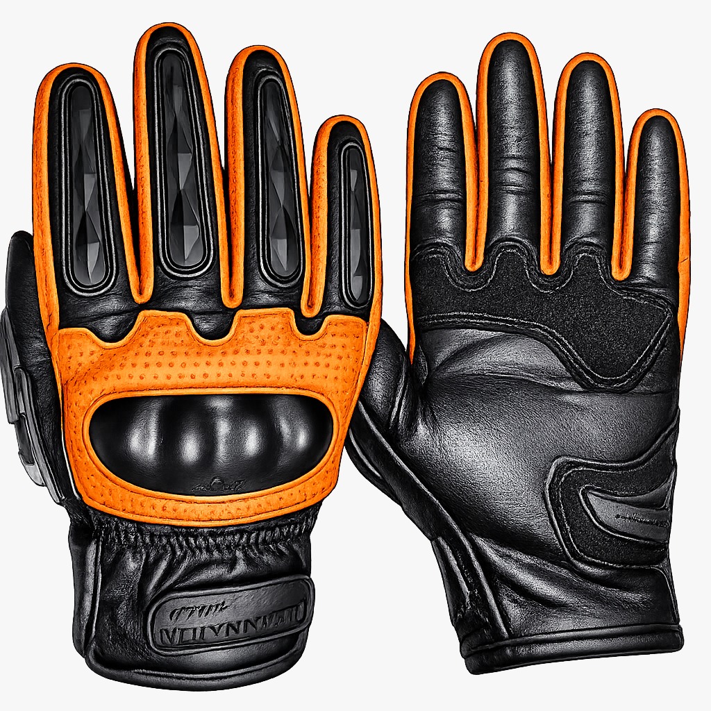 GUANTES ESTERILLADOS NARANJA NEON 