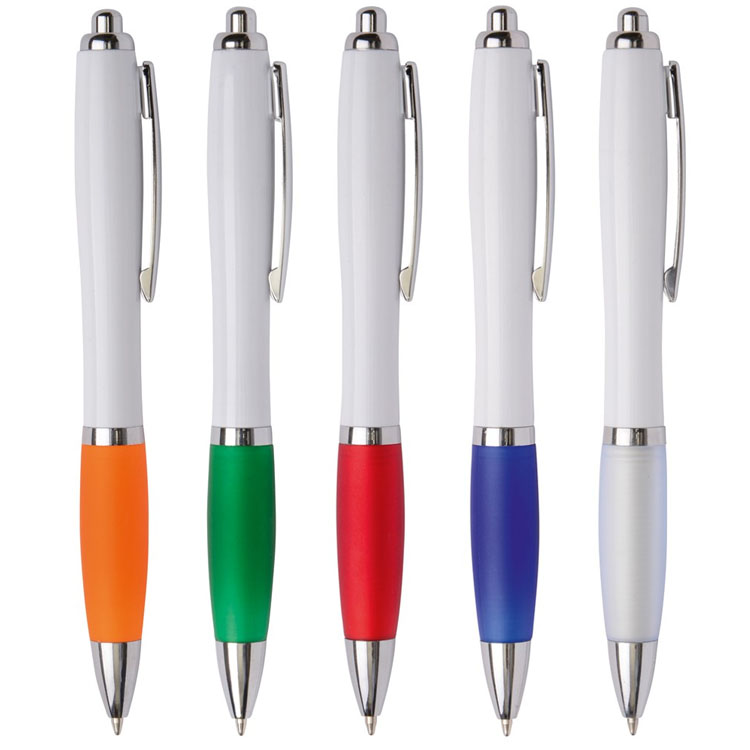 1102133 pixuri albe cu grip colorat si accesorii metalice