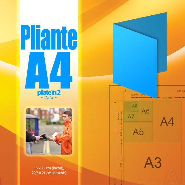 pliante a4 pliate in 2 pliante publicitare