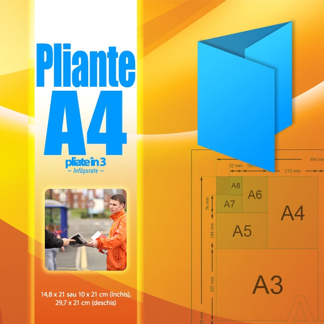 pliante a4 pliate in 3 pliante publicitare