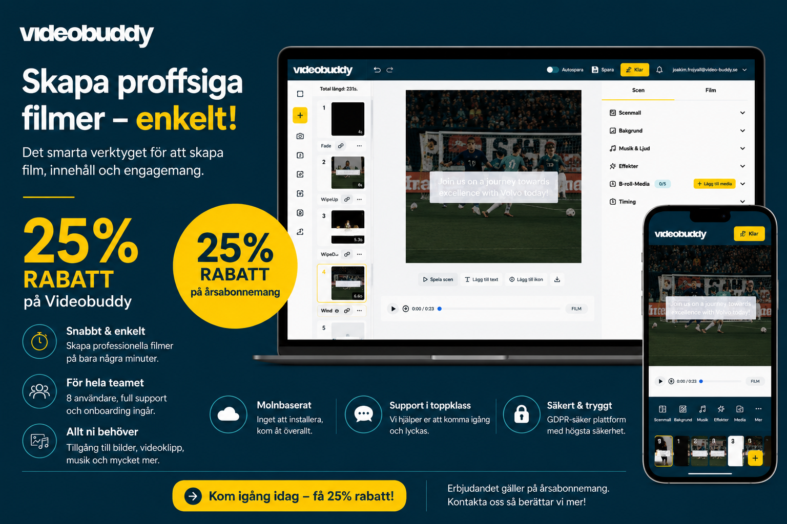 25% rabatt på årskontakt för partners i nätverket
