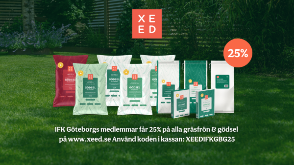 25 % rabatt på alla gräsfrön och gödsel