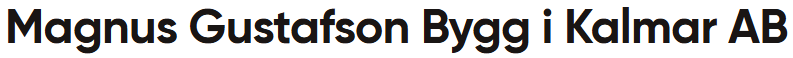 Magnus Gustafson Bygg i Kalmar AB