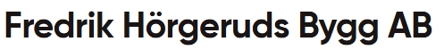 Fredrik Hörgeruds Bygg AB