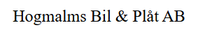 Hogmalms Bil & Plåt AB