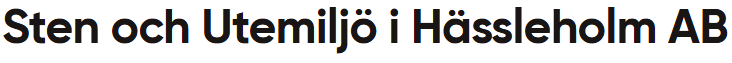 Sten och Utemiljö i Hässleholm AB