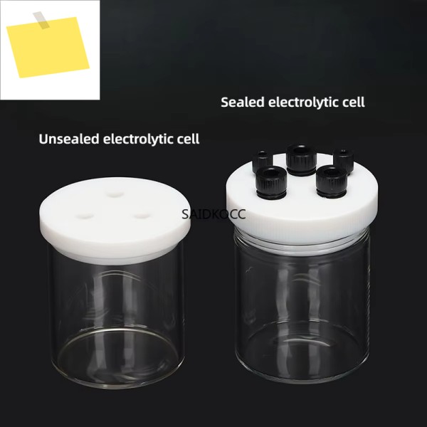 SAIDKOCC C002 개봉되지 않은 전해질 셀 10ml-500ml 3개의 전극 두꺼운 유리 제품 이미지