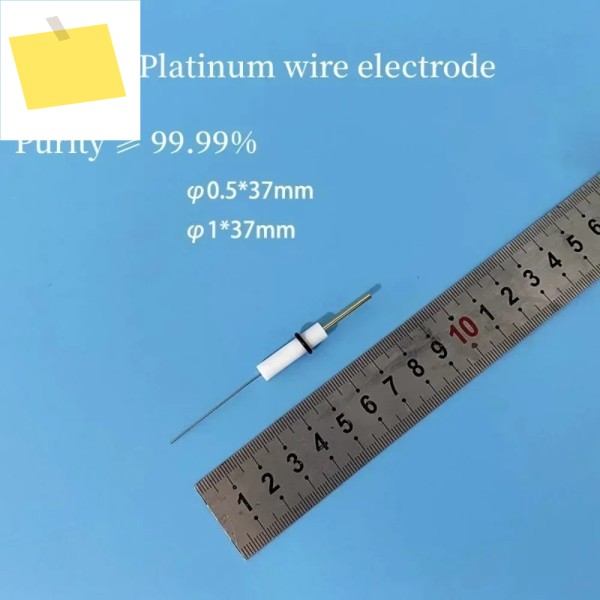 백금선 전극, 폴리테트라플루오로코팅, 순도 99.99%. 사양 0.5x37mm 제품 이미지