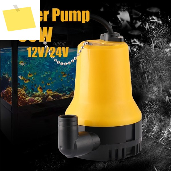50W 4500LH 5m DC 12V24V 잠수정 빌지 워터 펌프 브러시리스 모터 홈 농업 관개 분수 물고기 연못 4600RPM 제품 이미지