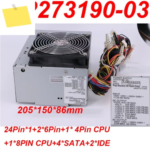 80% 새 제품 FUJITSU 619W 전원 공급 장치 HI-FI NIPRON NMB ATX CP273190-03 테스트 완료 1개 제품 이미지