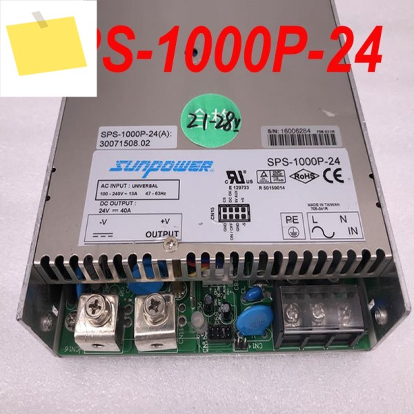 90% 새 Sunpower 24V 40A 전원 공급 장치 SPS-1000P-24용 테스트 완료 1개 제품 이미지