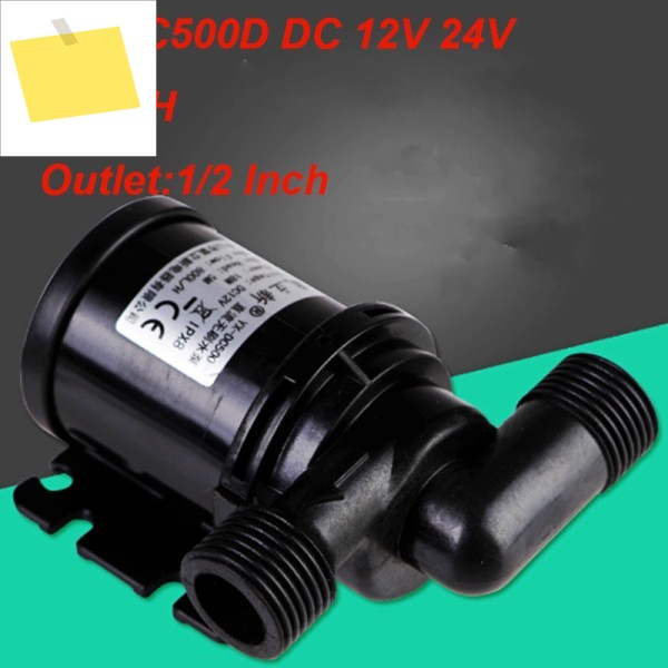 YX-DC500D DC 12V 태양광 브러시리스 모터 수중 순환 펌프 저소음 고양정 제품 이미지