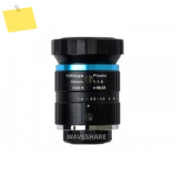 Raspberry Pi 고품질 카메라용 Waveshare 16mm 망원 렌즈, 초점 거리, 다중 필드 각도, C-마운트 제품 이미지