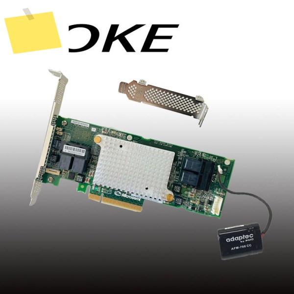 Adaptec ASR-81605ZQ 12G SAS 16포트 PCIe x8 RAID 컨트롤러 + 배터리 제품 이미지