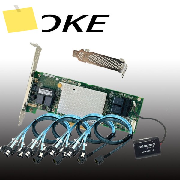 Adaptec ASR-81605ZQ 12G SAS 16포트 캐시 RAID 컨트롤러+4SFF 8643+배터리 제품 이미지