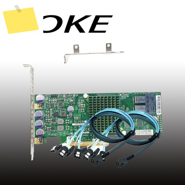 Supermicro AOC-S3008L-L8E LSI 9300-8i 12Gbps SAS HBA IT 모드 ZFS FreeNAS unRAID+8643 케이블2 제품 이미지
