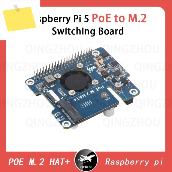 라즈베리 파이 5 POE M.2 HAT + 보드 PCIe a NVMe SSD Pi5 이더넷을 통한 전원 22422230 제품 이미지
