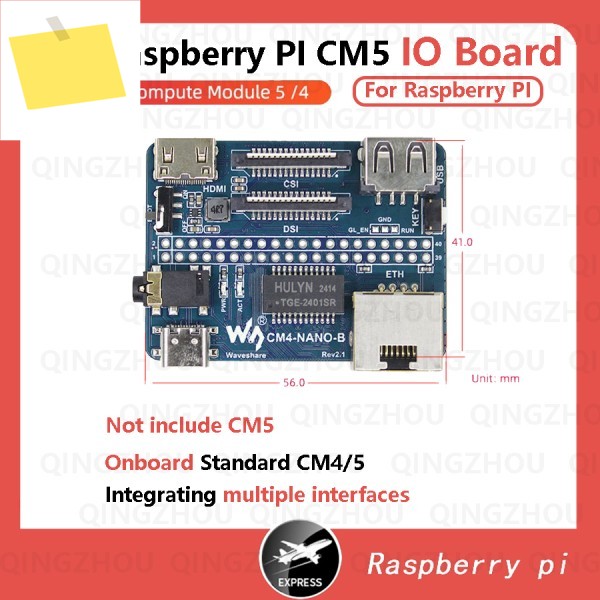 RasPi RPI Raspberry 4 Lite eMMC IO 확장 보드 CM4-NANO-B용 5V 미니 CM4 이더넷 캐리어 제품 이미지