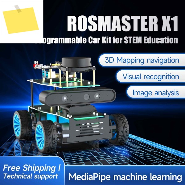 ROSMASTER X1 ROS 로봇 4WD DIY 스마트 자동차 키트 Lidar SLAM 매핑 Jetson NANO 4GBRaspberryPi 5 용 Python 교육 프로젝트 제품 이미지