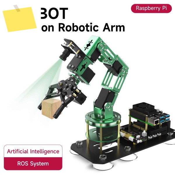 Raspberry Pi 5 로봇 암 키트, HD 카메라, 금속 서보 ROS 오픈 소스, 성인용 DIY 전자 프로젝트, 6kg, 15kg 제품 이미지