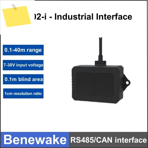 1000Hz 프레임 속도&40m&CANRS485 작동 범위 실내실외로봇용 라이다 모듈 Benewake TF02-i 중거리 센서 제품 이미지