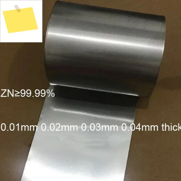 0.05mm 순수 아연 시트 슬래브 금속 과일 배터리 전극 재료 스트립 Zn 호일 연구 제품 이미지