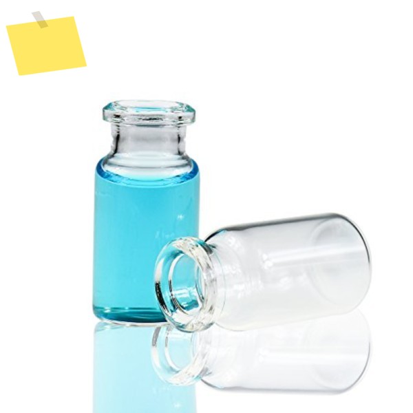 붕규산 유리 투명 평평한 바닥 헤드 스페이스 바이알, 경 사진 마감, 10ml 용량 제품 이미지