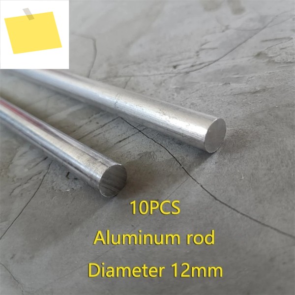 10PC 6061 AL 라운드 바 알루미늄 막대 Φ 12MM 산업 또는 DIY 금속 재료 프레임 금형 CNC 길이 제품 이미지