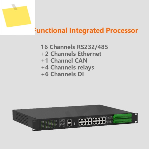 통신 관리 기계 MQTT 게이트웨이 DLT645에서 모드버스로 16개의 직렬 포트 485232에서 이더넷으로 수집 제어 모듈 제품 이미지