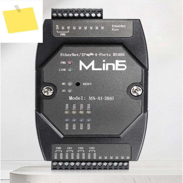 EtherNetIP - Modbus485 RTUASCll 248 버스 EIP 게이트웨이 이더넷 직렬 포트 서버 모듈 제품 이미지