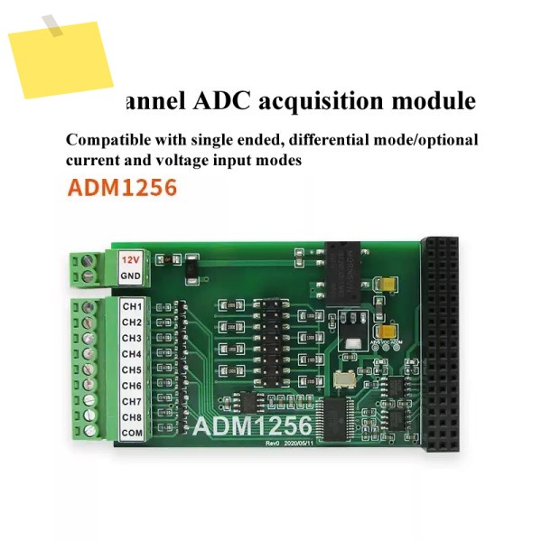 8채널 ADC 모듈 고정밀 전압 및 전류 수집 ADM1256을 탑재한 iCore 개발 보드 제품 이미지