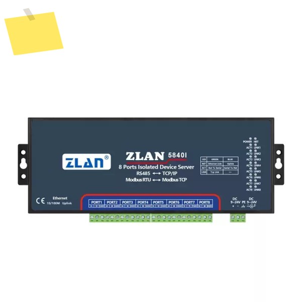 절연형 직렬 포트 서버 RS485-이더넷 듀얼 ZLAN5840I 제품 이미지