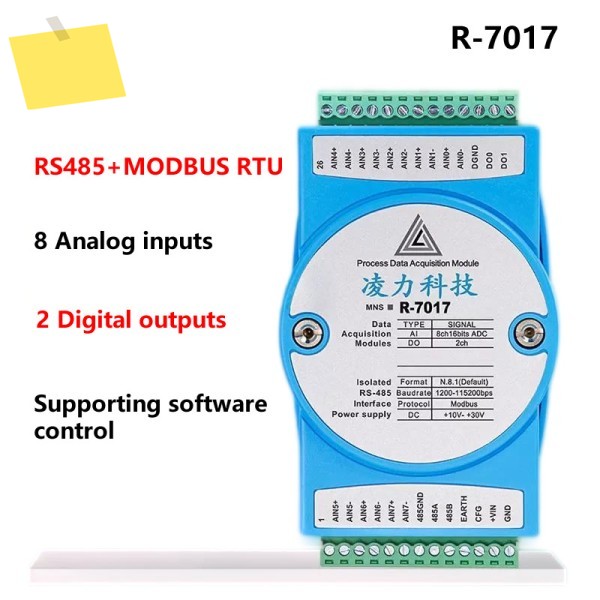 고속 아날로그 획득 모듈, 8 채널 AI 입력, 4-20mA-RS485, Modbus RTU 0-10V 절연 제품 이미지