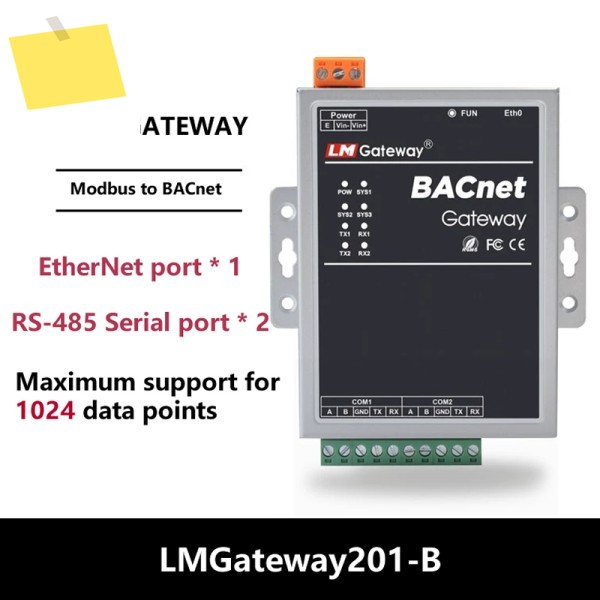 BACnet 게이트웨이 Modbus,OPCUA,PLC,Mbus-BACnet IPMSTP 프로토콜 개인 드라이버 통합 LM Gateway201-B 제품 이미지