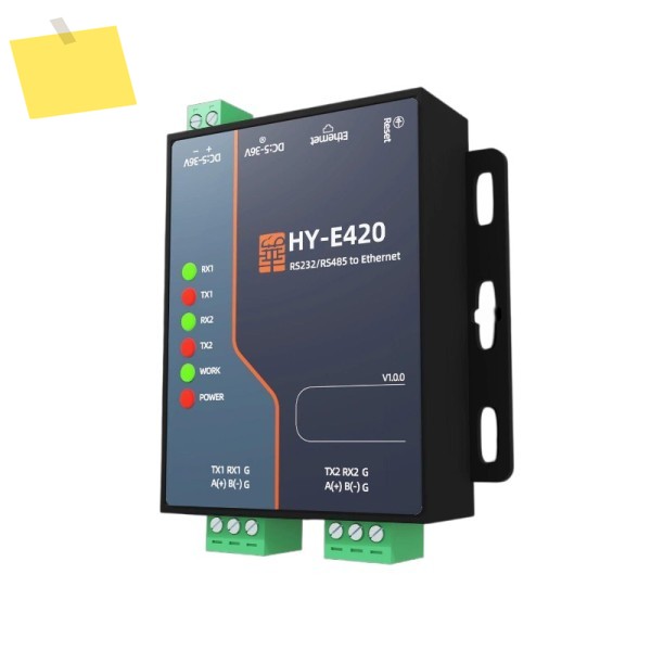 RS485RS232 듀얼 직렬 서버 산업용 Modbus-이더넷 통신 모듈 TCP 투명 전송 E420E410 제품 이미지