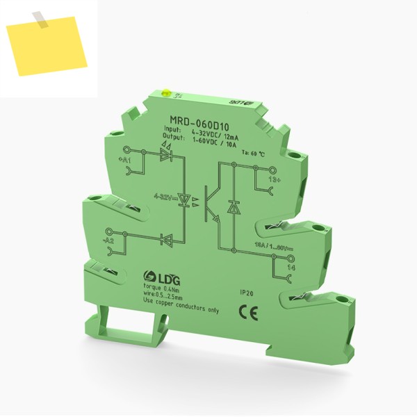 2pcs MRD-060D10 초박형 소형 DC 솔리드 스테이트 릴레이 모듈 PLC 증폭기 보드 24V 고주파 10A 제품 이미지