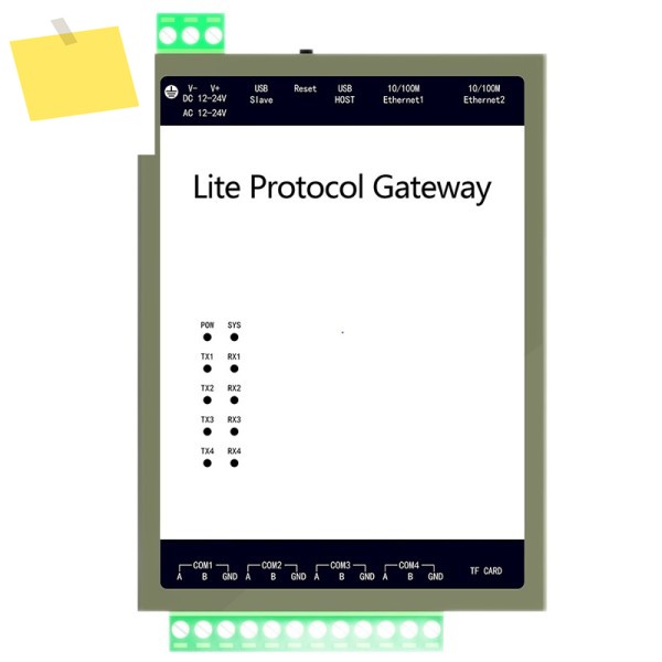 Modbus 게이트웨이 MOD-2004 Lite 2 네트워크 포트 4 직렬 지지대, 1024 BACnet 획득 제품 이미지