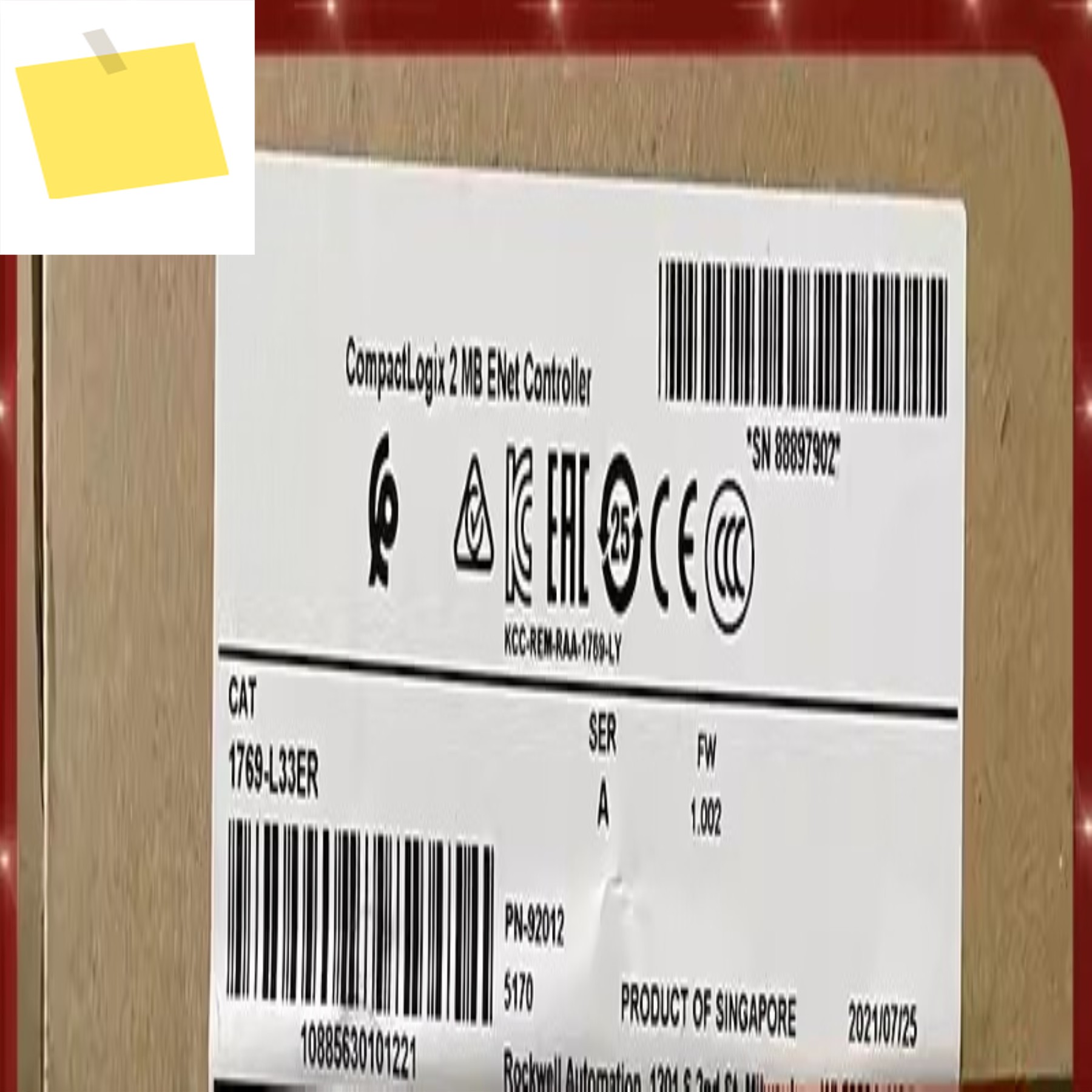 1769-L33ER 5370 이더넷 컨트롤러, 2MB 메모리 제품 이미지